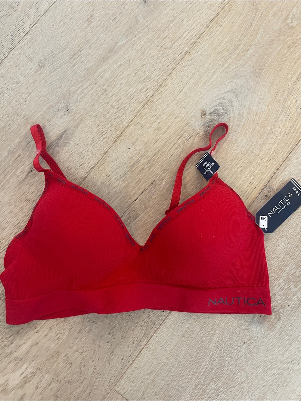 Nautica Red underwire bra size 34B NWT